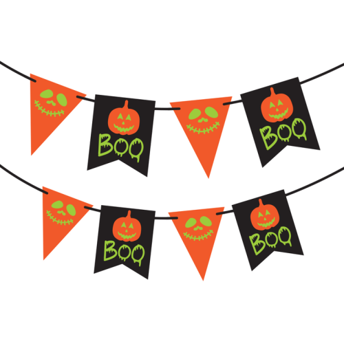 Гирлянда Yes! Fun Хэллоуин Pumpkin faces,13 флажков, 3 м, светящийся в темноте 801180