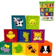 Игра для купания Кубики 9 шт (цифры, животные, растения) 628-12