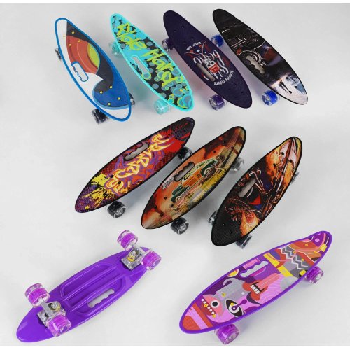 Пенни борд 55см, колеса PU с подсветкой Best Board в асс. C 40310
