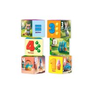 Мягкие кубики 4FUN Game Club Буквы и цифры, 6 шт 53344