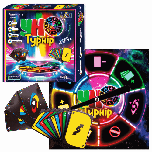 Настольная игра 4FUN Game Club Турнир Уно 112 карт, рулетка 29815