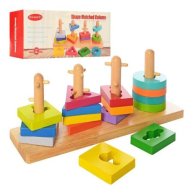 Деревянная игрушка Геометрика MD 2371 пирамидка-ключ
