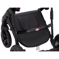 Коляска 2 в 1 Bair Mirello Plus кожа 100% Мята - черный MP-33/30
