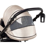 Коляска 2 в 1 Bair Infinity кожа 100% Light Beige Pearl (Светло-бежевый перламутр) BI-05