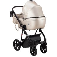 Коляска 2 в 1 Bair Infinity кожа 100% Light Beige Pearl (Светло-бежевый перламутр) BI-05