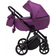 Коляска 2 в 1 Bair Infinity кожа 100% Purple (Фиолетовый) BI-07