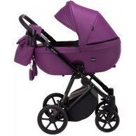 Коляска 2 в 1 Bair Infinity кожа 100% Purple (Фиолетовый) BI-07