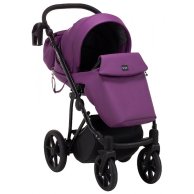 Коляска 2 в 1 Bair Infinity кожа 100% Purple (Фиолетовый) BI-07