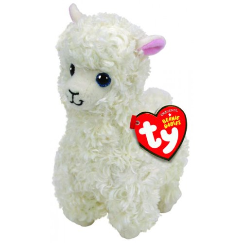 TY Beanie Babie Белая лама "Lily" 15см