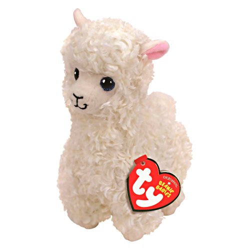 TY Beanie Babies Белая лама "Lily" 25см