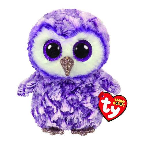 TY Beanie Boo's Фиолетовая сова "Moonlight" 15см