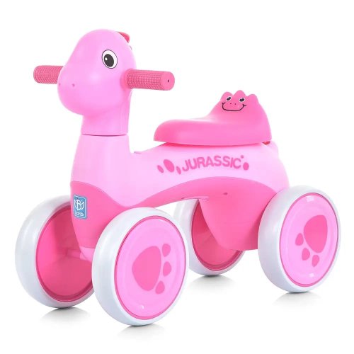 Каталка-толокар Bambi Динозаврик со светом и музыкой, розовый M 5853E-8
