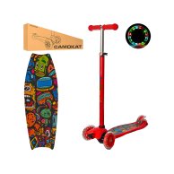 Детский трехколесный самокат I-Trike Maxi с подсветкой колес, красный JR3-055-1-R