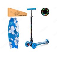 Детский трехколесный самокат I-Trike Maxi с подсветкой колес, зеленый JR3-055-3-WP17