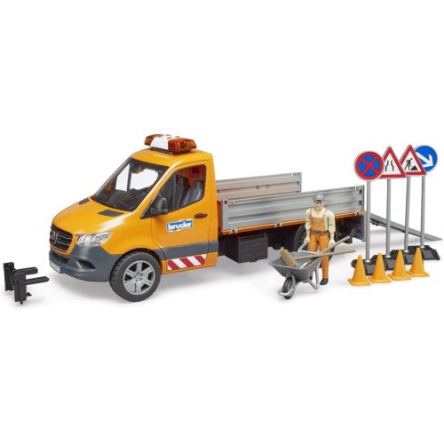 Машинка Bruder MB Sprinter Дорожная служба с фигуркой, аксессуарами 02677