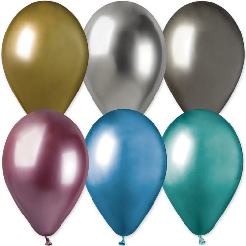 Гелиевый Шарик латексный  Хром асорті Shiny 13" (3102-0540)