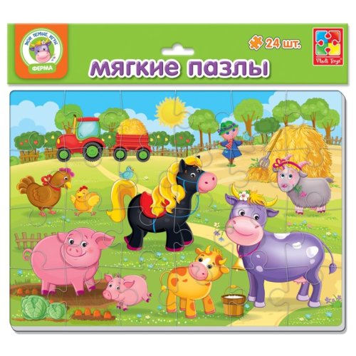 Мягкие пазлы А4 Зоопарк, ферма (VT1102-13/14)