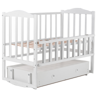 Кровать Babyroom Зайчонок ZL301 маятник, ящик, откидной бок, белая 624701