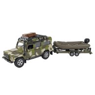 Игровой набор TechnoDrive Машина Land Rover Defender Милитари, с лодкой 520191.270
