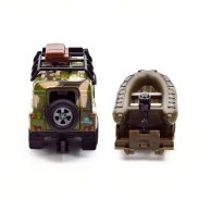 Игровой набор TechnoDrive Машина Land Rover Defender Милитари, с лодкой 520191.270