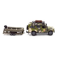 Игровой набор TechnoDrive Машина Land Rover Defender Милитари, с лодкой 520191.270