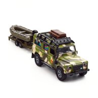 Игровой набор TechnoDrive Машина Land Rover Defender Милитари, с лодкой 520191.270