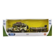 Игровой набор TechnoDrive Машина Land Rover Defender Милитари, с лодкой 520191.270