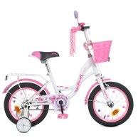Детский велосипед Profi Butterfly с доп. колесами, 14 дюймов, розовый Y1425-1
