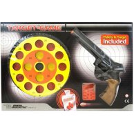 Игрушечный пистолет с мишенью Edison Giocattoli Target Game 28см 8-зарядный