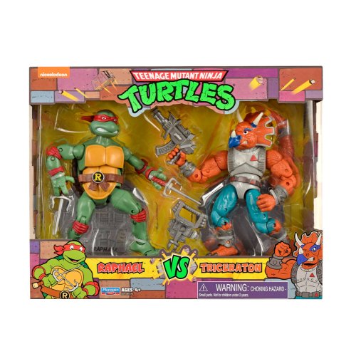 Набор фигурок TMNT серии "Черепашки - ниндзя КЛАССИЧЕСКИЕ" - Рафаэль против Трицератона (81278)