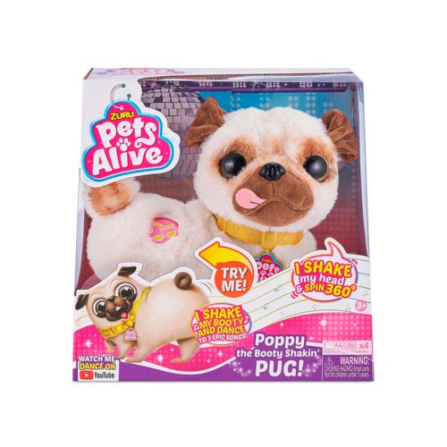 Интерактивная мягкая игрушка PETS ALIVE - МОПС-танцовщик (9521)