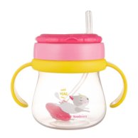 Canpol babies Кружка со сложной силиконовой трубочкой и обременителем Котик (56/520)