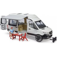 Машинка Bruder MB Sprinter для кемпинга с фигуркой и аксессуарами 02672
