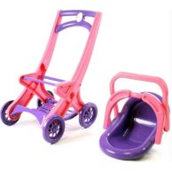 Коляска для кукол Doloni Toys с шезлонгом, фиолетово-розовая 0122/02