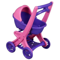 Коляска для кукол Doloni Toys с люлькой, розово-фиолетовая 0121/02
