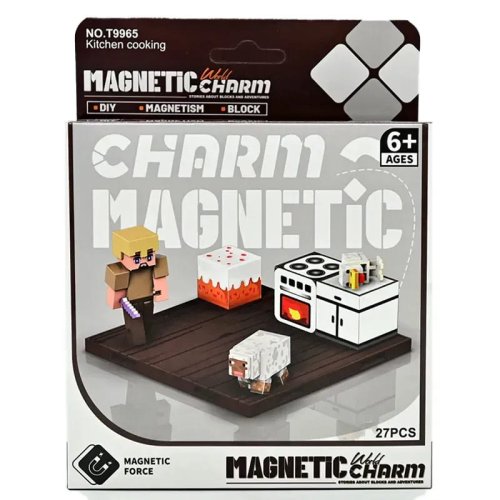 Магнитный конструктор блоки Minecraft Майнкрафт, 27 деталей 9965