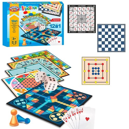Настольная игра Limo Toy Академия игр Игротека 12в1 TG 005