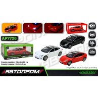 Металлическая машинка Автопром Tesla model 3 с эффектами AP7728