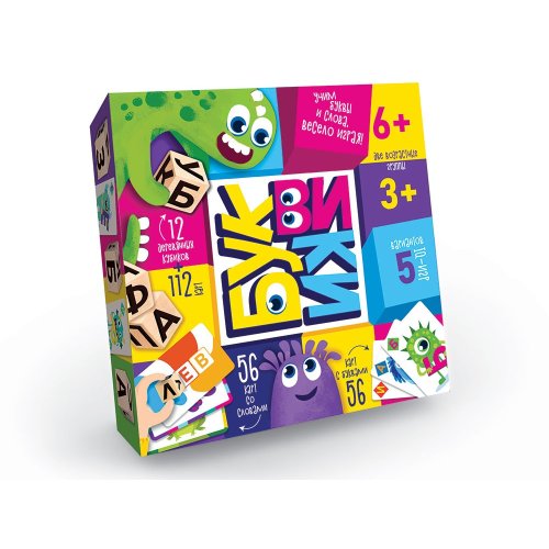 Настольная игра "Буквики"Danko Toys рос (G-BU-01)