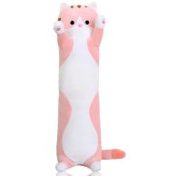 Мягкая игрушка-подушка Bambi Кот Батон, 90 см, розовый K15226