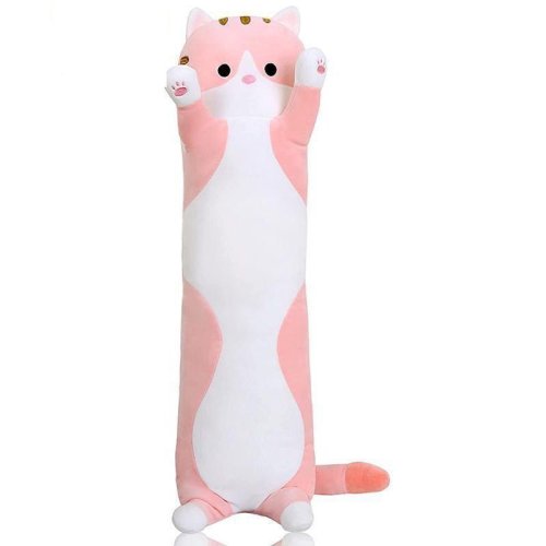 Мягкая игрушка-подушка Bambi Кот Батон, 90 см, розовый K15226