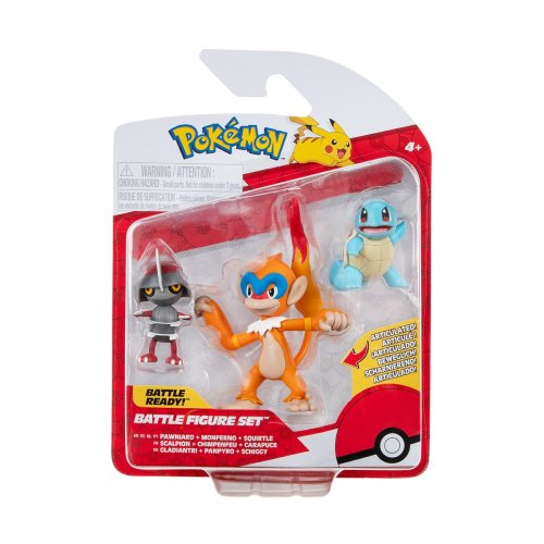 Набор игровых фигурок Pokemon W18 Поньярд, Сквиртл, Монферно PKW3058