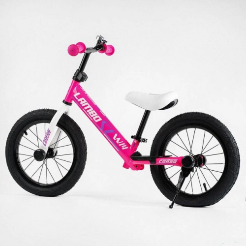 Велобег (беговел) Corso 14" Lambo, розовый L-0369