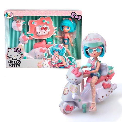 Игровой набор 4SF Manga Dolls Hello Kitty Красавица Пинк на скутере HKTF3000