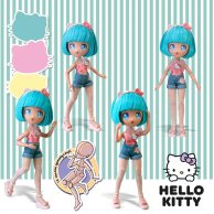 Игровой набор 4SF Manga Dolls Hello Kitty Красавица Пинк на скутере HKTF3000