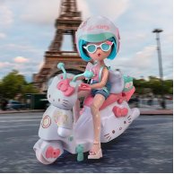 Игровой набор 4SF Manga Dolls Hello Kitty Красавица Пинк на скутере HKTF3000