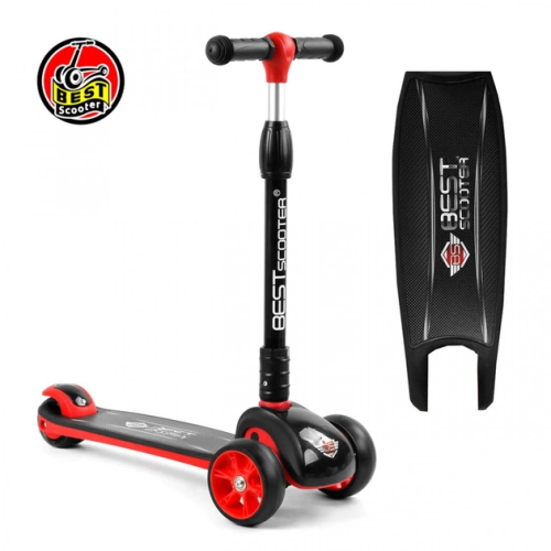 Детский трехколесный самокат Best Scooter Складная конструкция, красный 44116