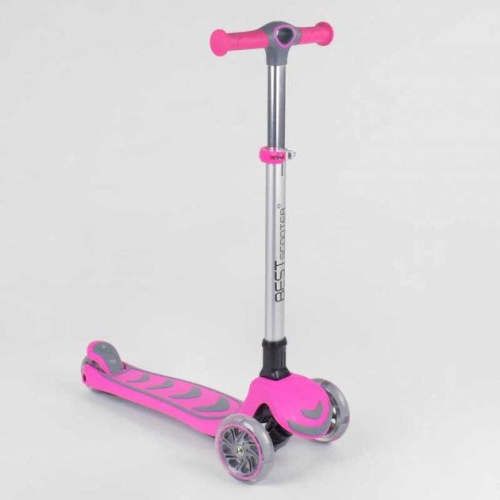 Детский трехколесный самокат Best Scooter Складная конструкция, розовый 57795
