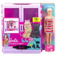 Сиреневый шкаф для одежды Mattel с куклой Барби Barbie HJL66