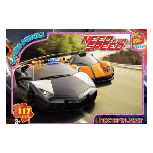 Пазлы ТМ "G-Toys" из серии "Need for Speed" (Жажда Скорости), 117 элементов